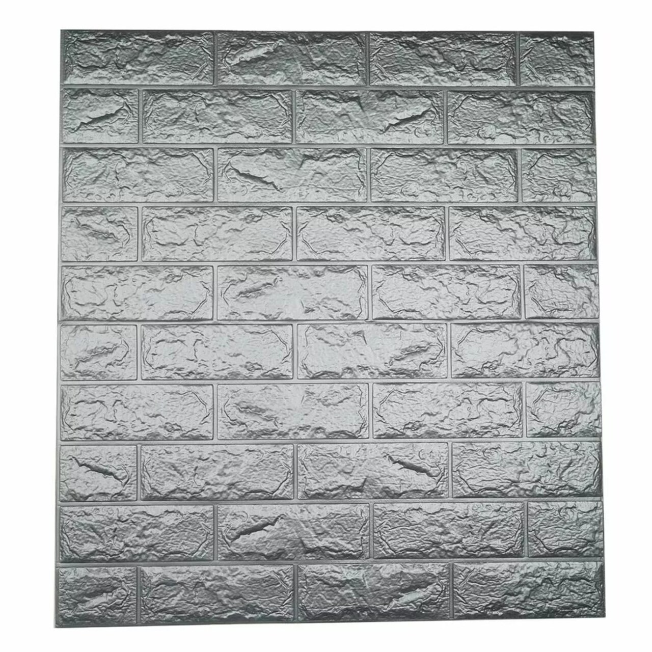 WALL PANELS 58 sq ft Silver Faux Brick Texture Waterproof Backdrop Decorations